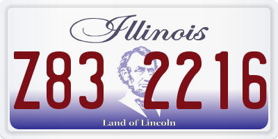 IL license plate Z832216