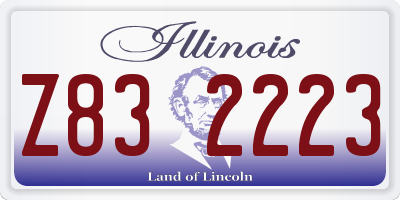 IL license plate Z832223