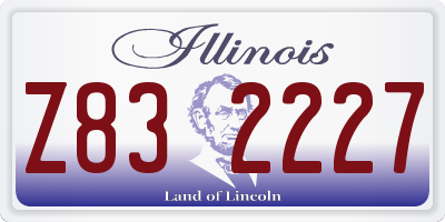 IL license plate Z832227