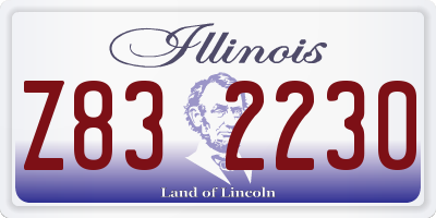 IL license plate Z832230