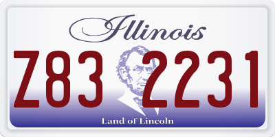 IL license plate Z832231