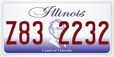 IL license plate Z832232