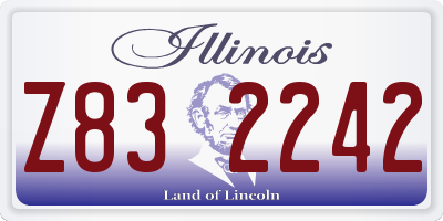 IL license plate Z832242