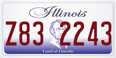 IL license plate Z832243