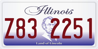 IL license plate Z832251