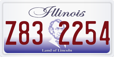 IL license plate Z832254