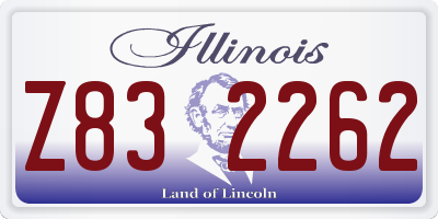IL license plate Z832262