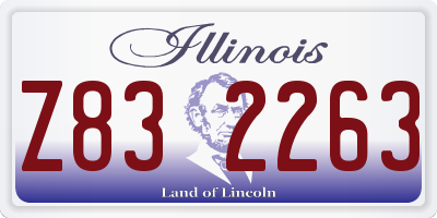 IL license plate Z832263