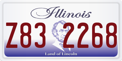IL license plate Z832268