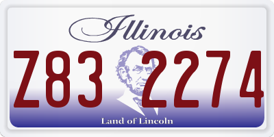 IL license plate Z832274
