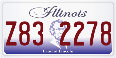 IL license plate Z832278
