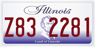 IL license plate Z832281