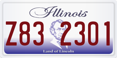 IL license plate Z832301