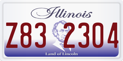 IL license plate Z832304