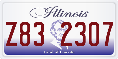 IL license plate Z832307