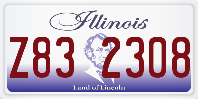 IL license plate Z832308