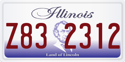 IL license plate Z832312