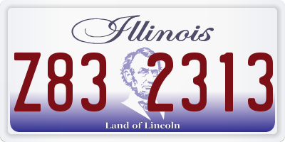 IL license plate Z832313