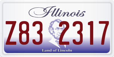 IL license plate Z832317