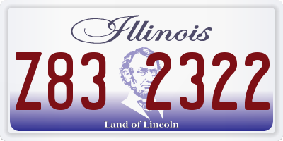 IL license plate Z832322