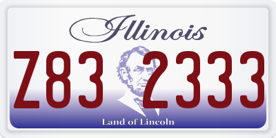 IL license plate Z832333