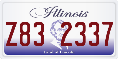 IL license plate Z832337