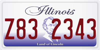 IL license plate Z832343