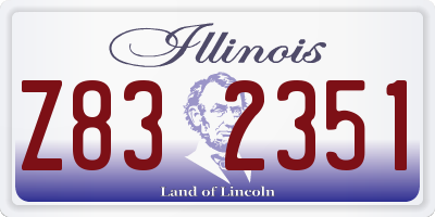IL license plate Z832351