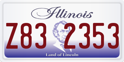 IL license plate Z832353