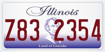 IL license plate Z832354