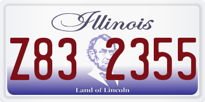 IL license plate Z832355