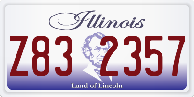 IL license plate Z832357