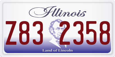 IL license plate Z832358