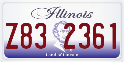 IL license plate Z832361