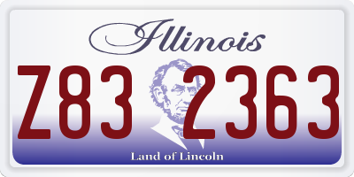 IL license plate Z832363