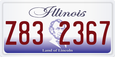 IL license plate Z832367
