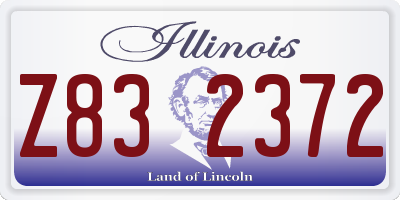 IL license plate Z832372
