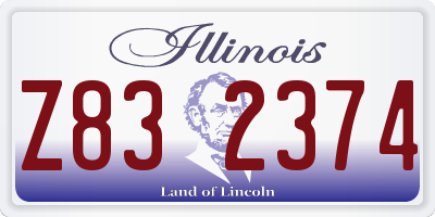 IL license plate Z832374