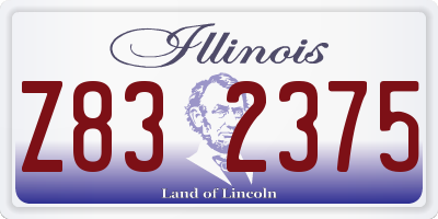 IL license plate Z832375