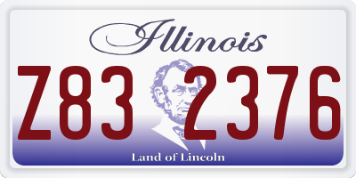IL license plate Z832376