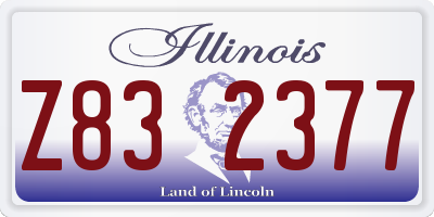 IL license plate Z832377