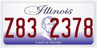 IL license plate Z832378