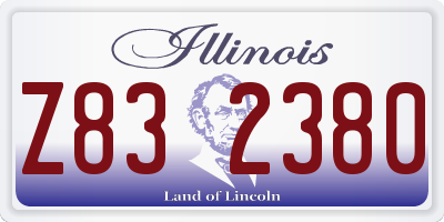 IL license plate Z832380