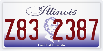 IL license plate Z832387