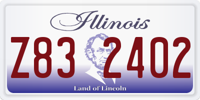 IL license plate Z832402