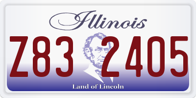 IL license plate Z832405