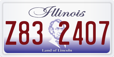 IL license plate Z832407