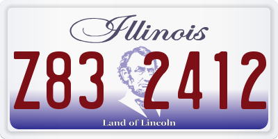 IL license plate Z832412