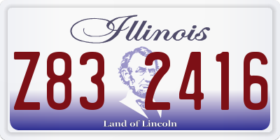 IL license plate Z832416