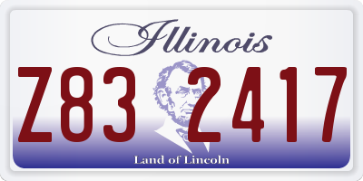 IL license plate Z832417